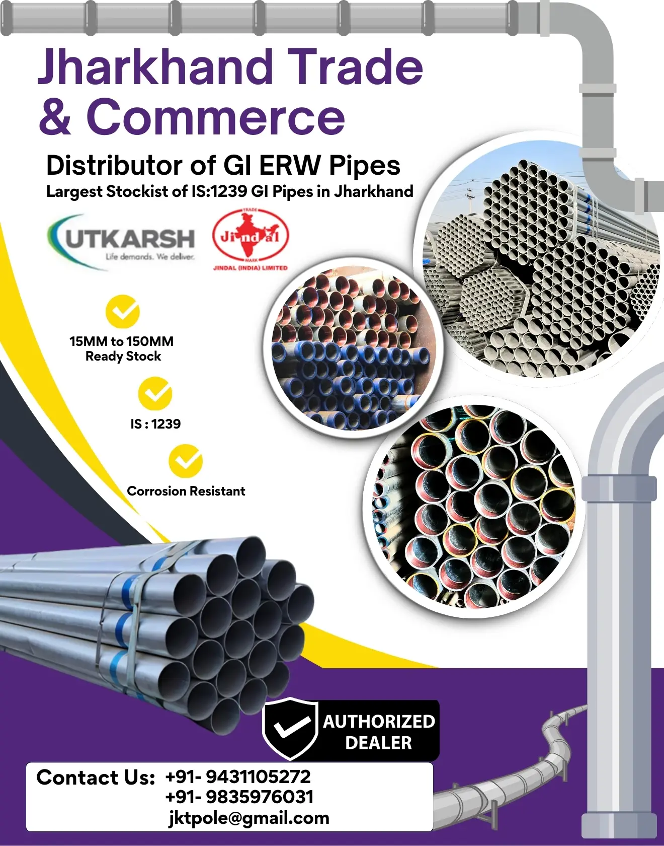 GALVANIZED IRON PIPES